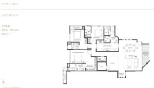 the-giverny-residences-6-robin-road-singapore-floor-plan-3-bedroom-type-B-1841sqft